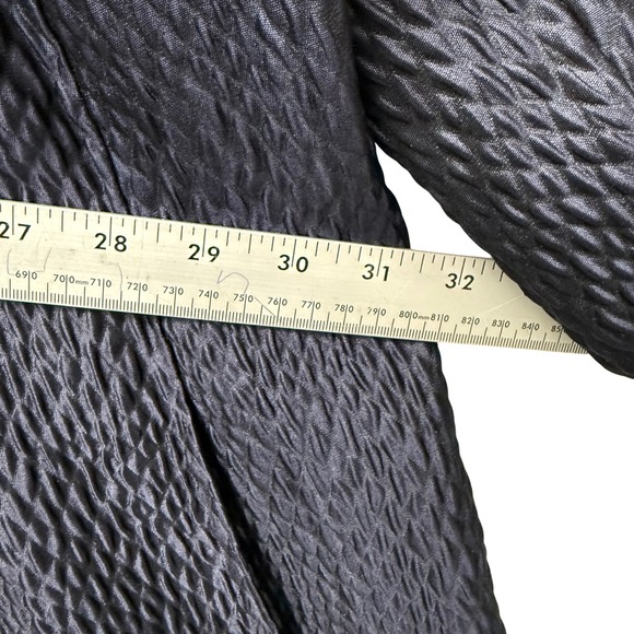 EILEEN FISHER Wavy Silk Diamond Shawl Collar Long Jacket 3X New With Tags - Picture 7 of 8